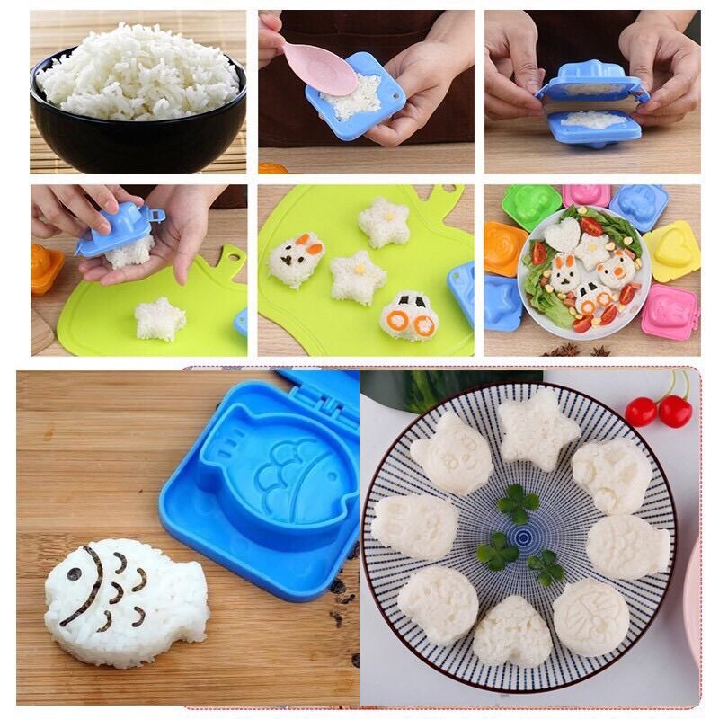 Khuôn cơm và đậu hũ non cho bé ăn dặm kiểu nhật (lẻ khuôn)