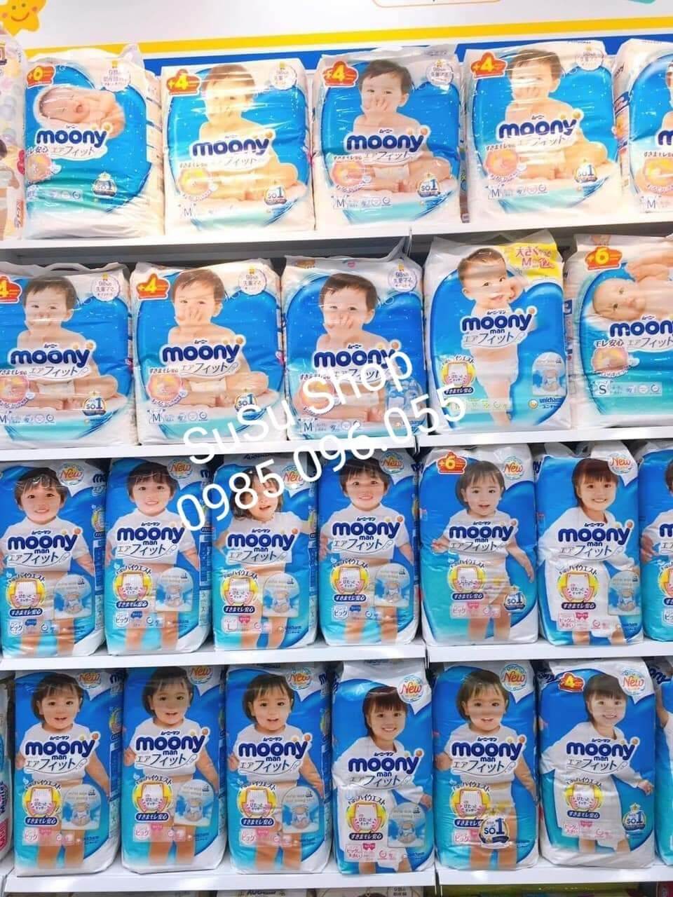 Bỉm Moony Cộng miếng nội địa nhật đủ size NB/S/M/L/XL