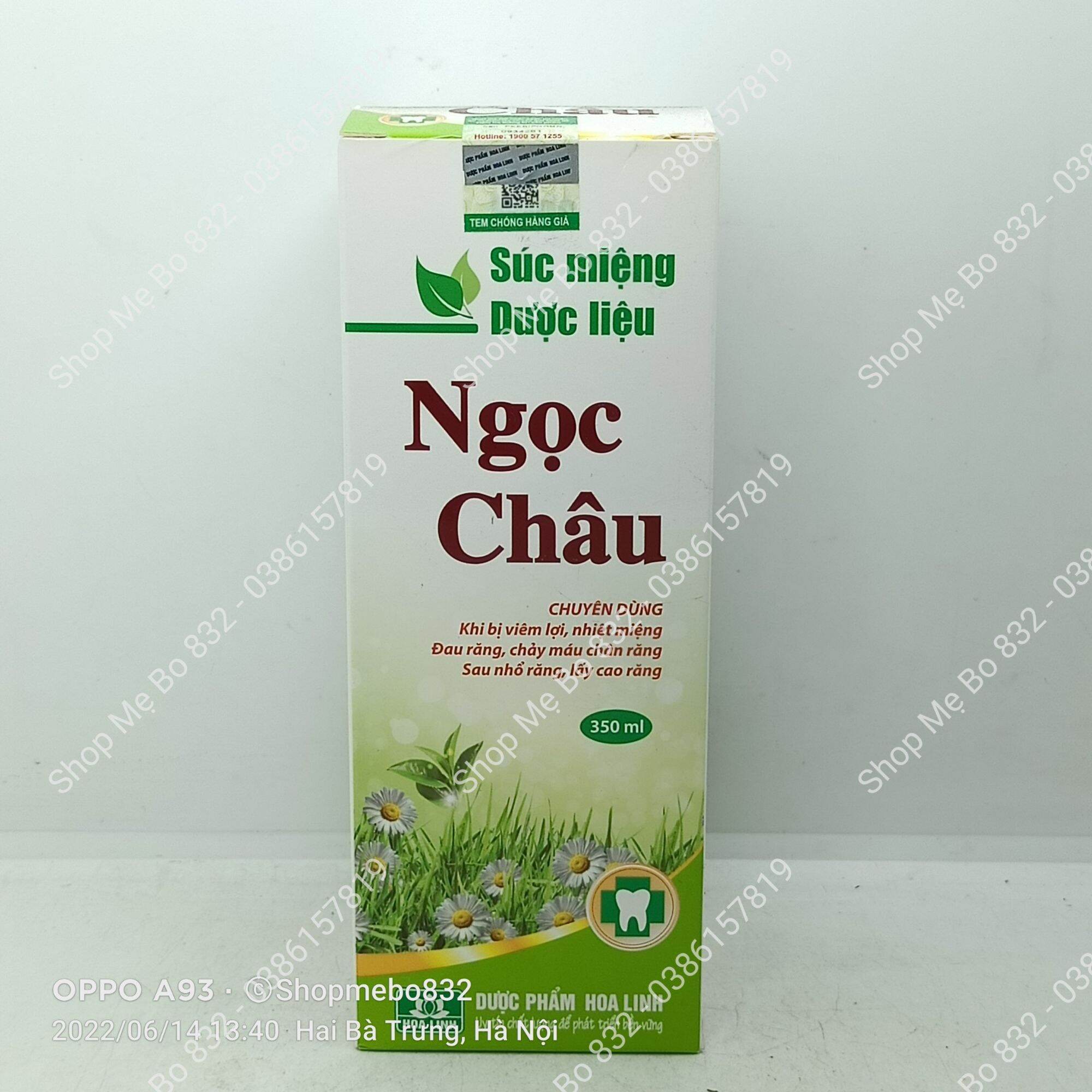 Nước súc miệng thảo dược Ngọc Châu 350ml