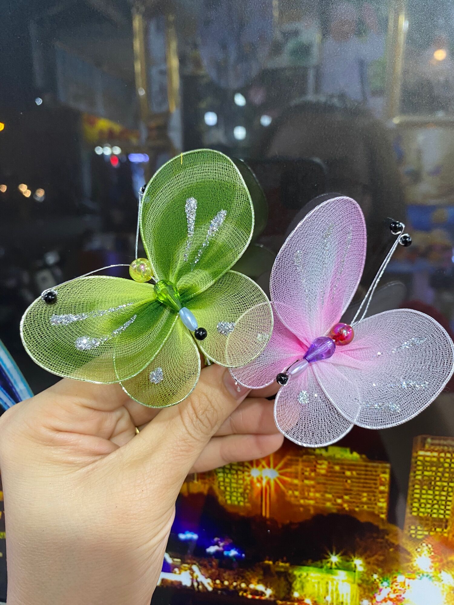 2 chú chim nhựa xốp trang trí tiểu cảnh nhìn như thật