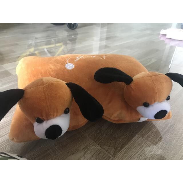 Gối đi xe máy 2 đầu - chó