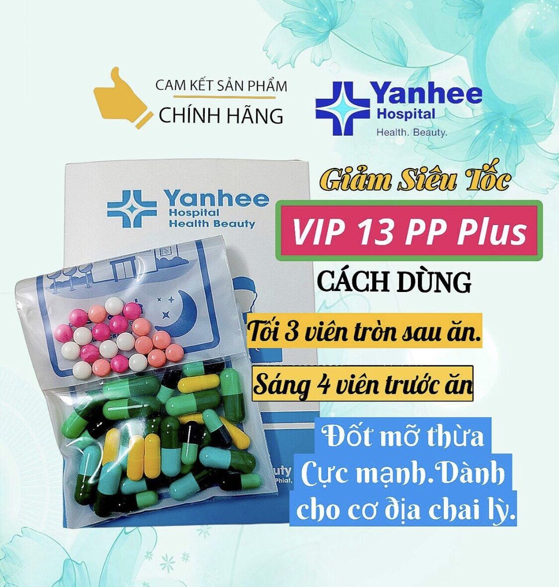 Giảm cân cao cấp yanhee vip 13pp cực mạnh cho cơ địa lờn
