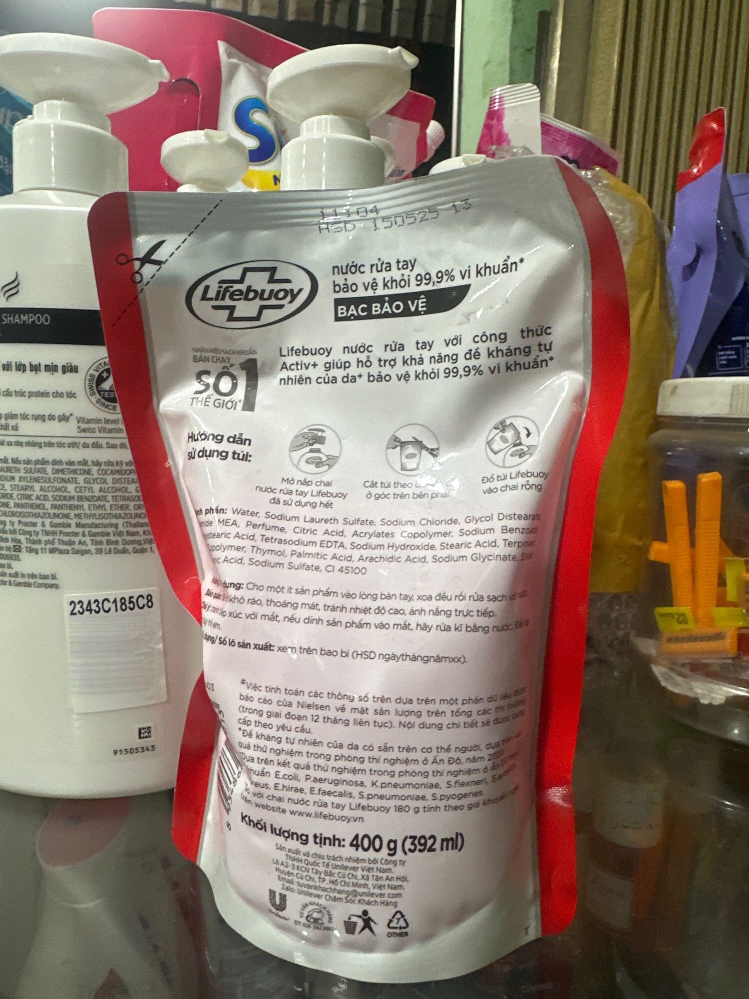 Nước rửa tay Lifeboy túi  400g