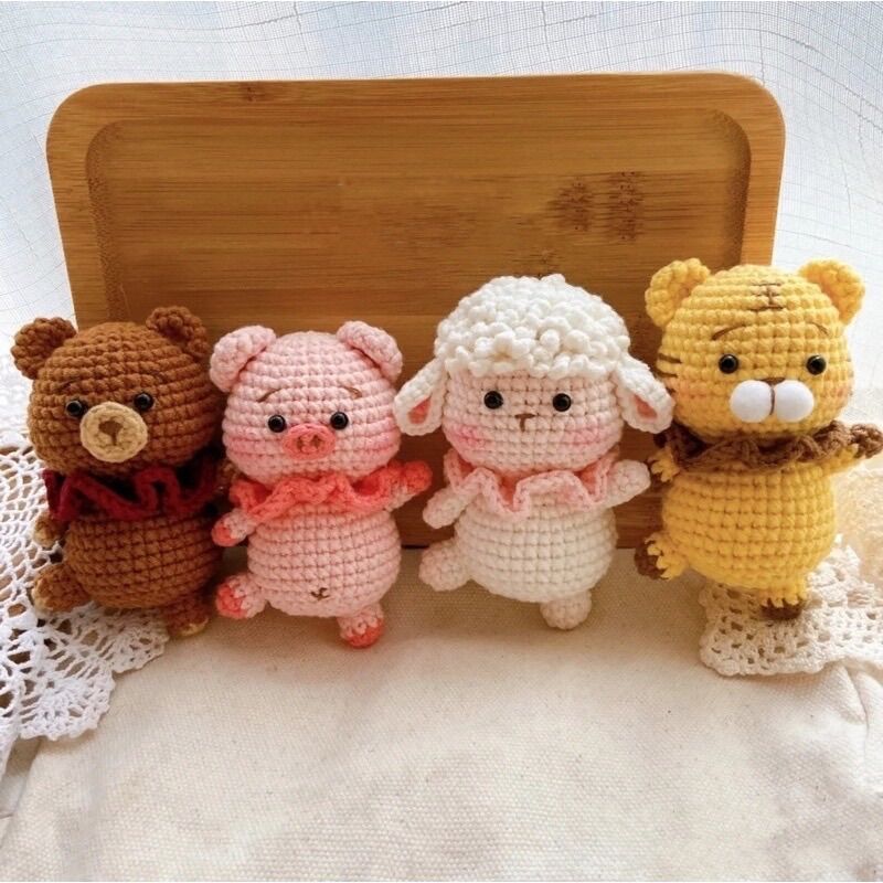 Móc khoá len hình Con Hổ đáng yêu handmade
