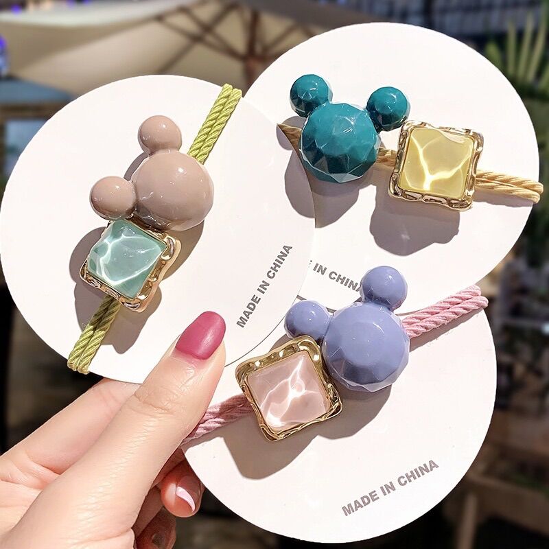 Dây cột tóc hình Mickey thời trang Hàn Quốc dễ thương