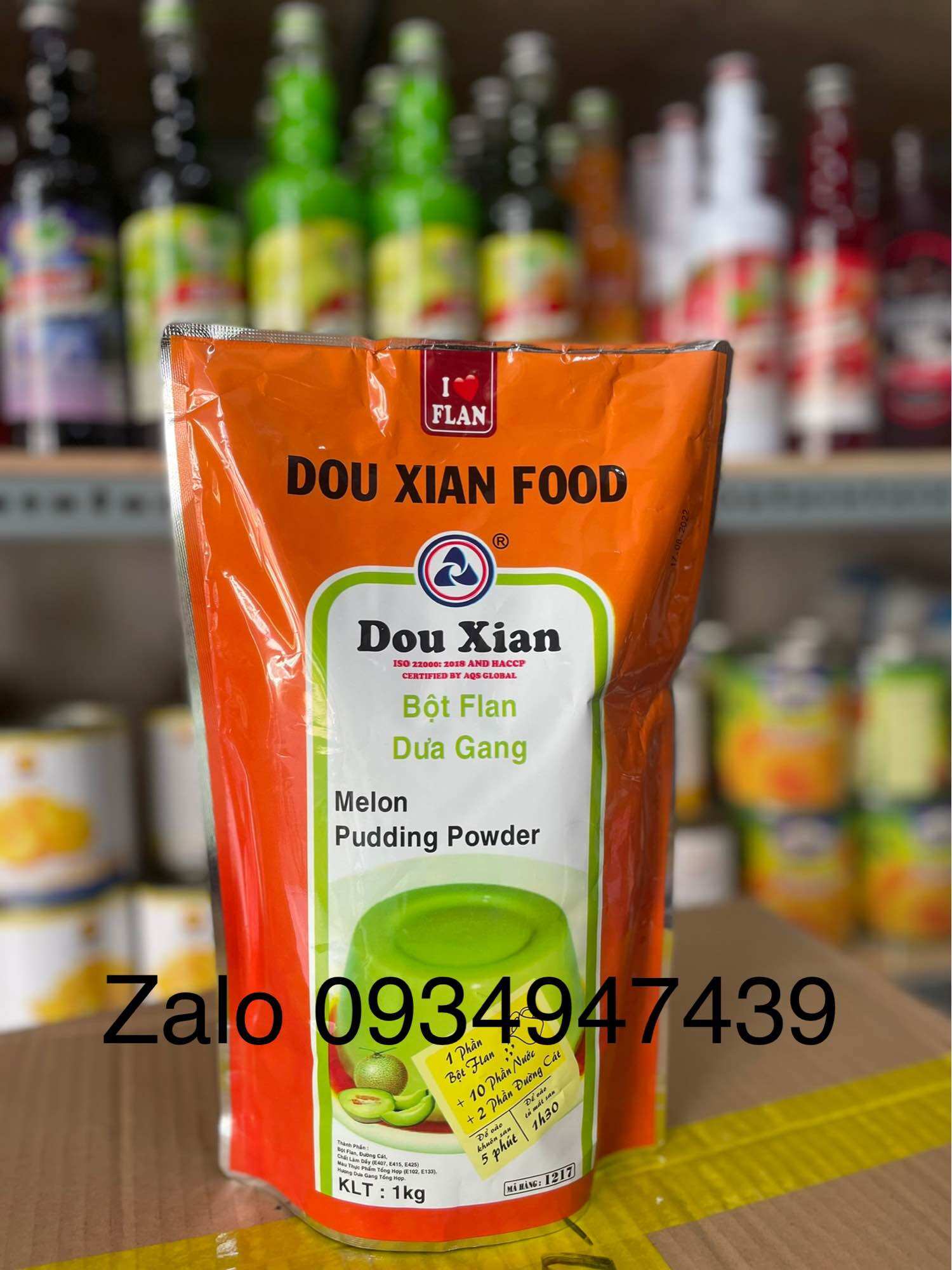 Bột Pudding Hàng Huy (mẫu mới Douxian) gói 1kg