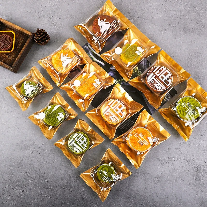Túi đựng bánh trung thu thỏ mix trong suốt 50g 75g 125g 100 túi
