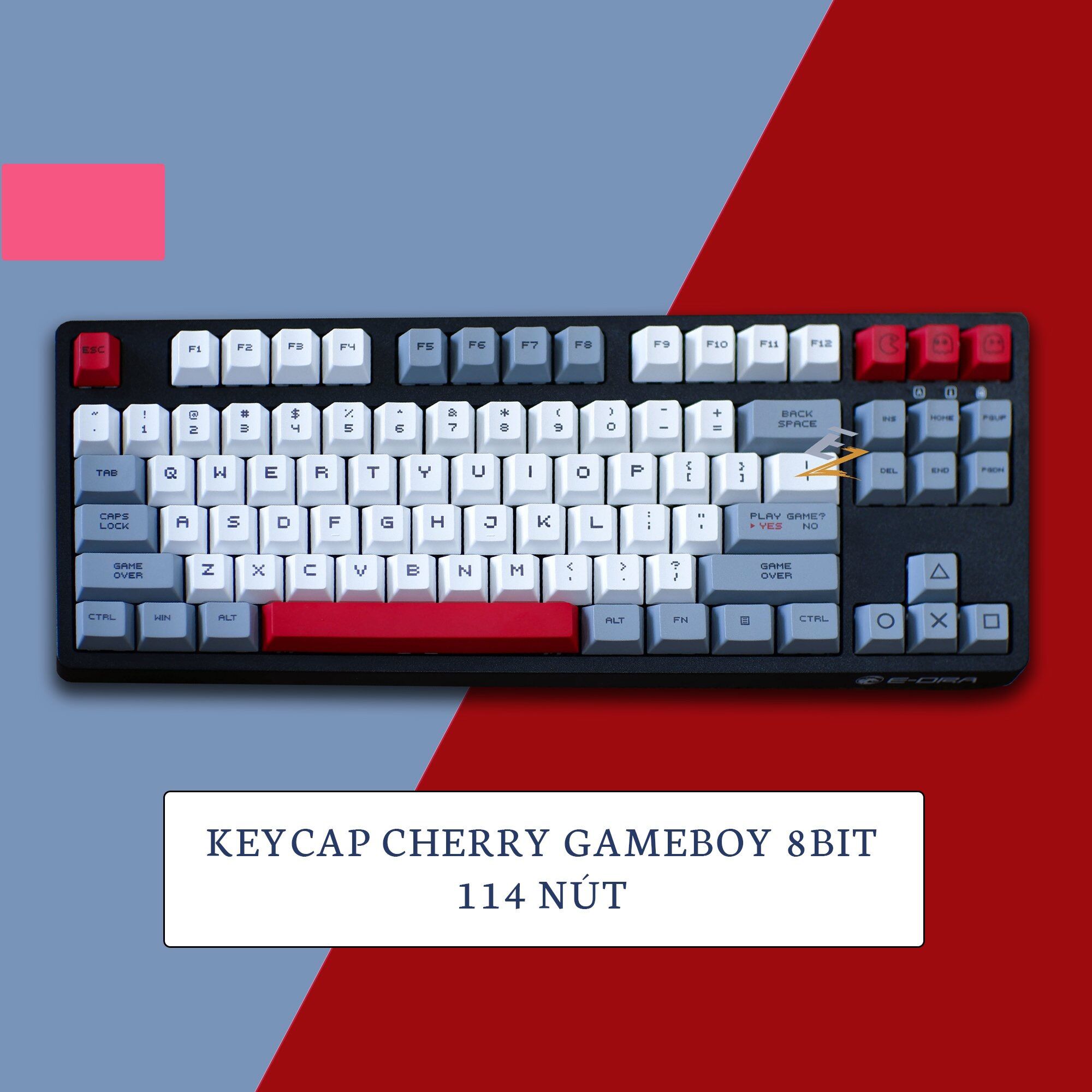 Set keycap cherry gameboy 8bit 114 phím cho bàn phím cơ