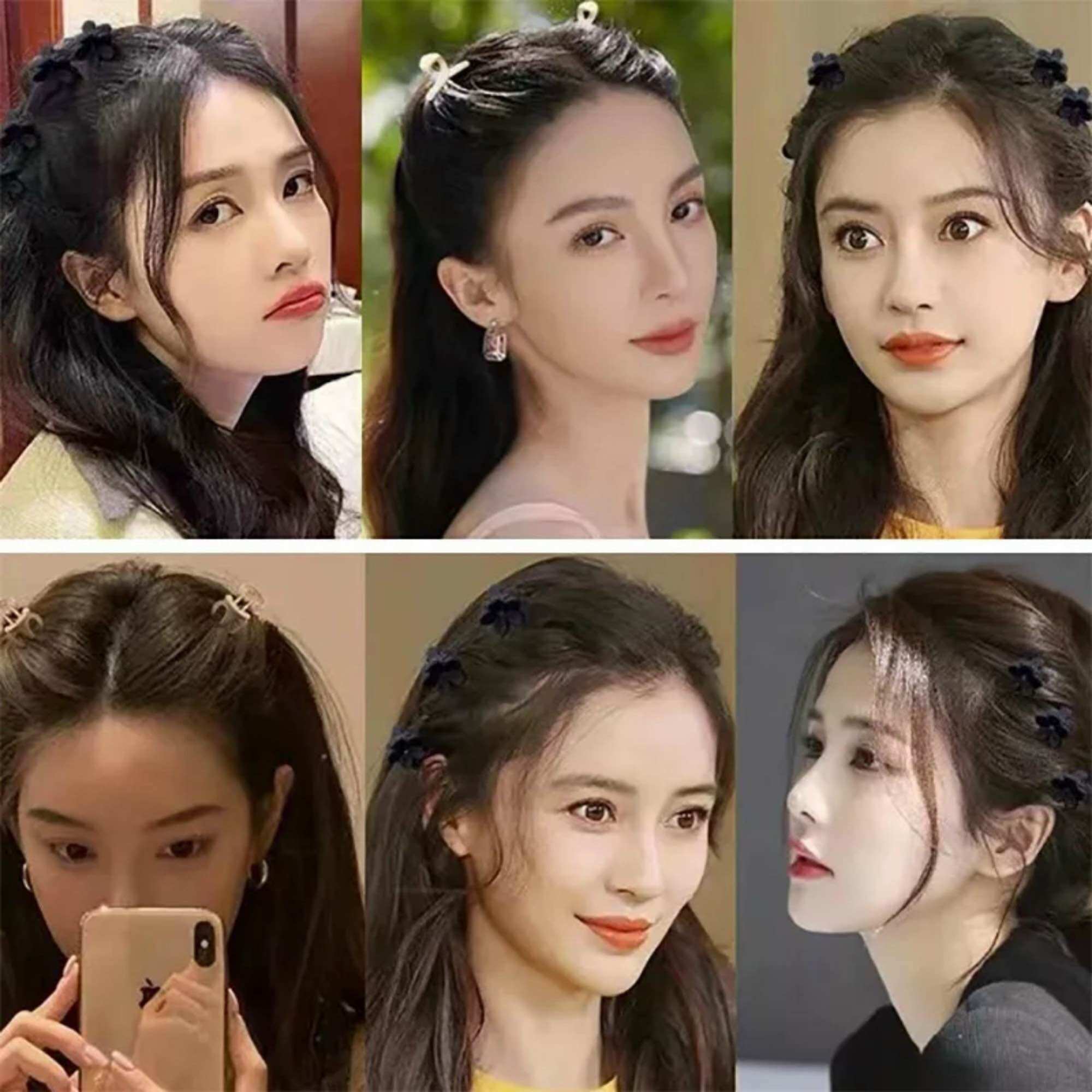 Set 2 kẹp tóc dài mini kiểu hàn quốc trâm bella