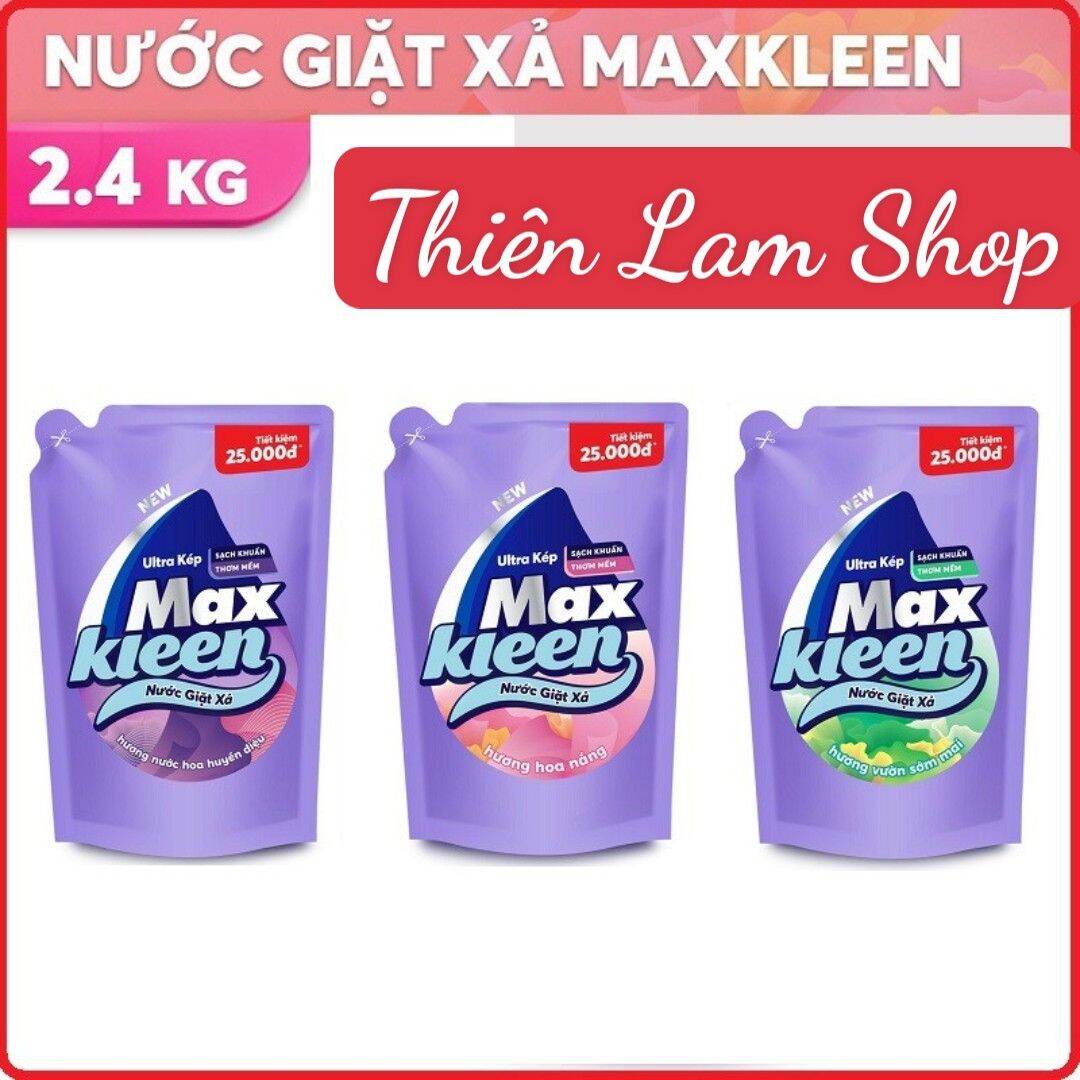 Nước giặt xả Maxkleen 2in1 túi 2kg4