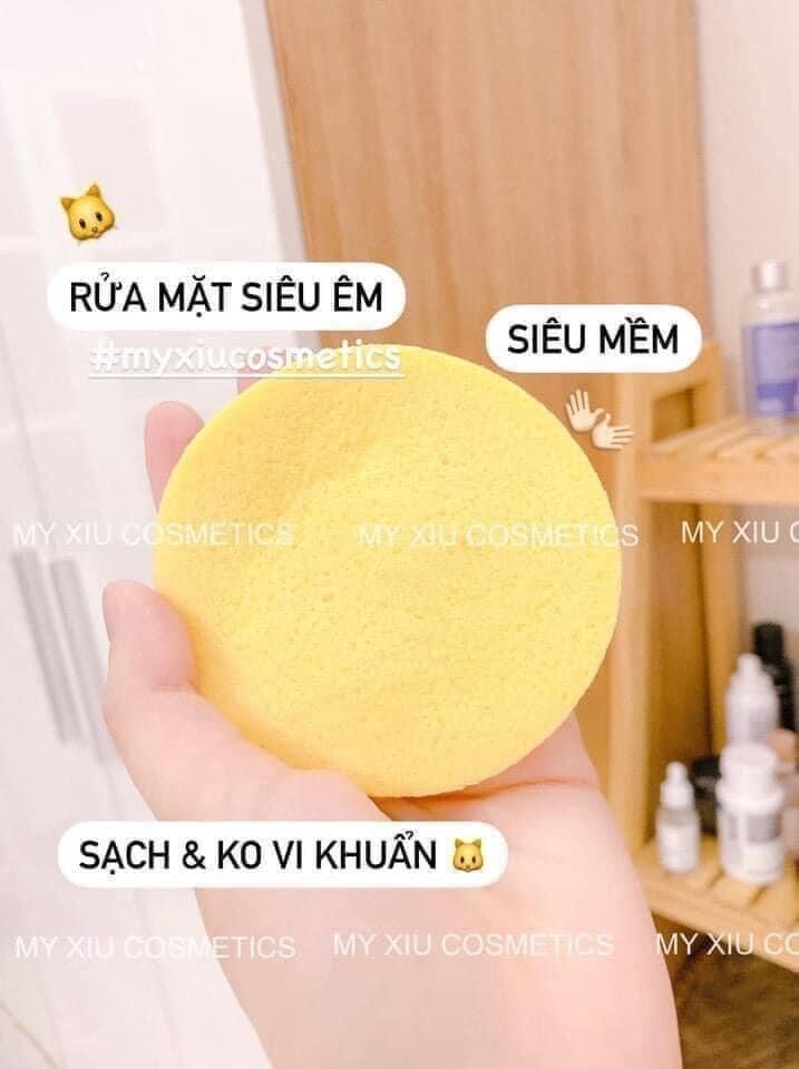 Set 12 mút rửa mặt bọt biển, bông nở rửa mặt