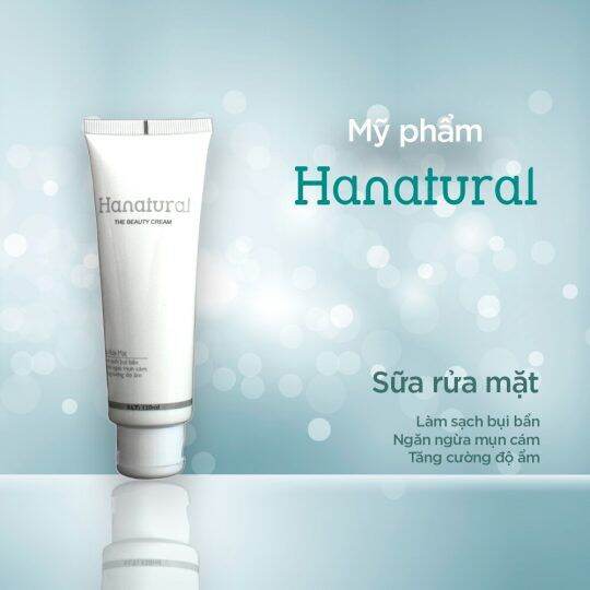 Sữa rửa mặt không bọt dịu nhẹ Hanatural