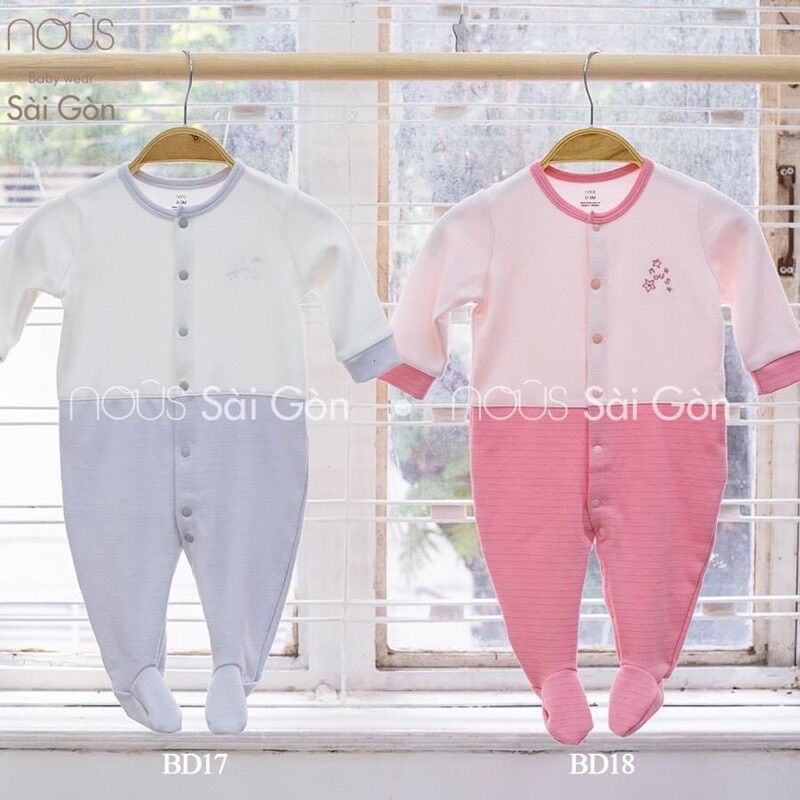 Bộ Nous bodysuit liền tất, size từ 0-12m