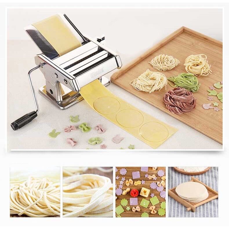 Máy cán mỳ, cắt mỳ 2 lưỡi dao