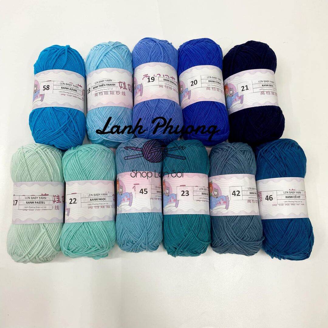 Len Baby Yarn loại 1 mềm mịn ( bảng 1)
