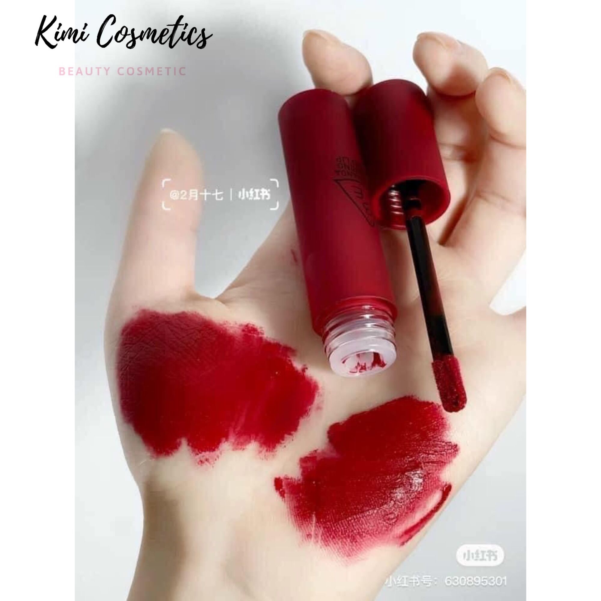 Son 3CE Blurring Liquid Lip Claret - Đỏ anh đào đậm