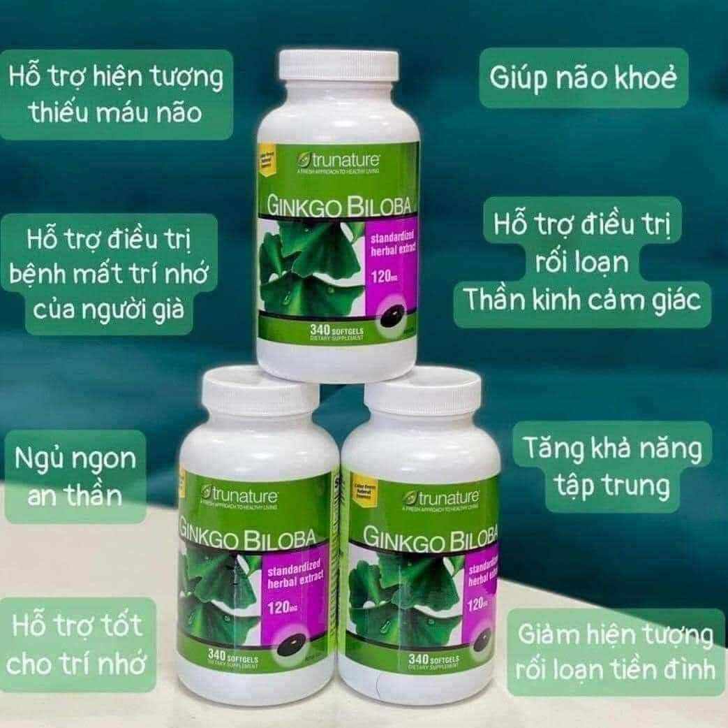 Bổ não Ginkgo Biloba của Mỹ 340v