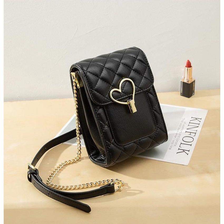 Túi đựng điện thoại khoá trái tim phong cách Hàn Quốc