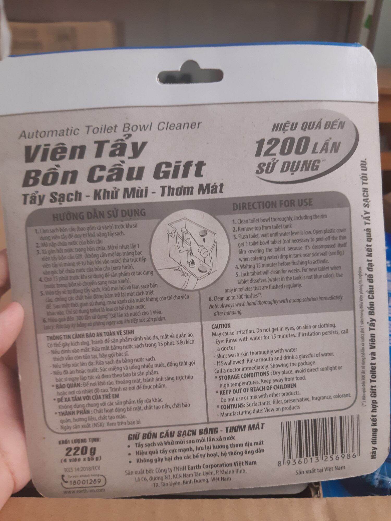Viên Tẩy Bồn Cầu Gift (4 x 55g/vỉ 4 viên)