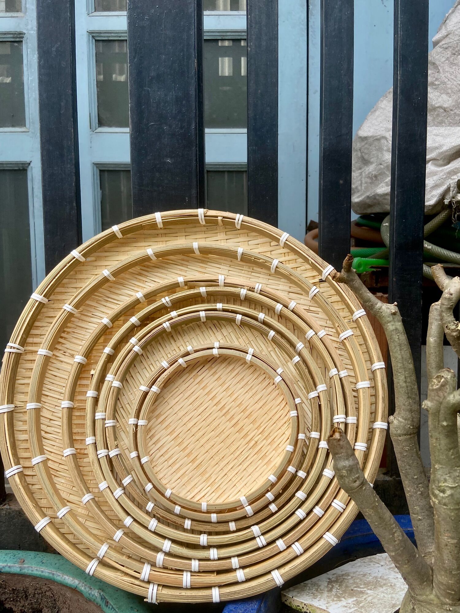 Mẹt Tre Trắng Bền [ Loại 5 ] , rẻ , mẹt trang trí , decor