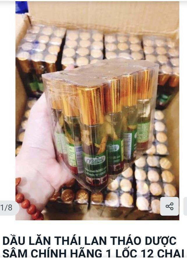 DẦU LĂN THÁI LAN THẢO DƯỢC SÂM CHÍNH HÃNG 1 LỐC 12 CHAI - DẦU LĂN THÁI LAN