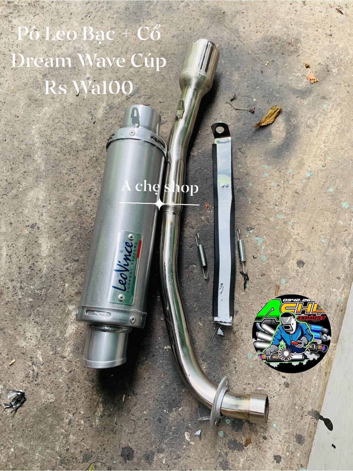 Pô leo bạc + cổ sử dụng dream wave cúp rs wa100 tairus