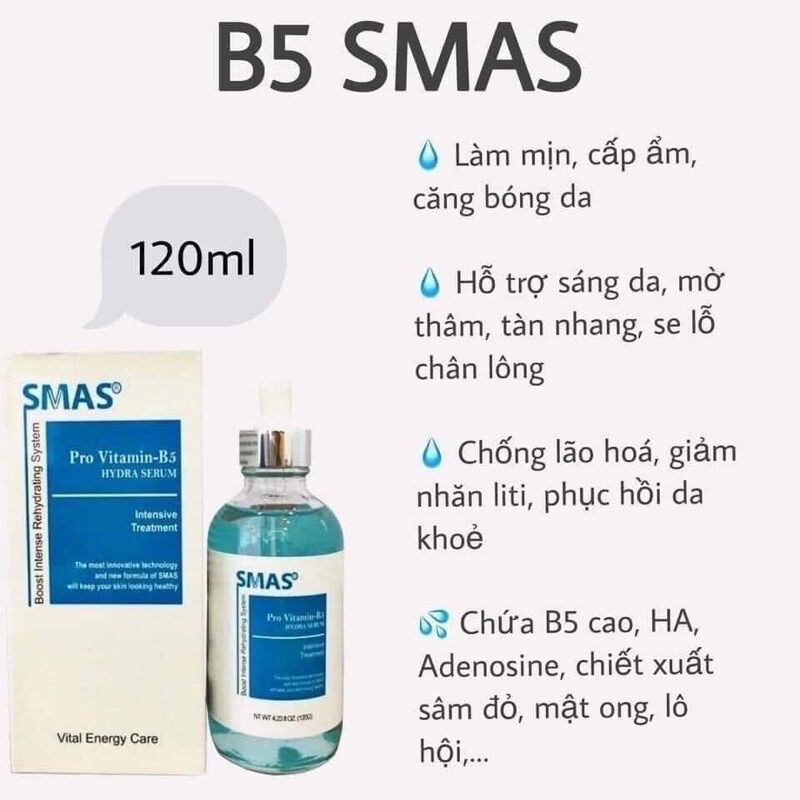 [Lepit Cosmetic] Serum Cấp Ẩm và Phục Hồi da Smas B5 120ml