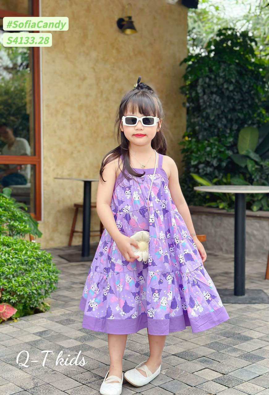 Váy Kuromi cho bé gái 10-33kg size đại Set váy học sinh cho bé gái dễ thương, váy đầm bé gái diện hè