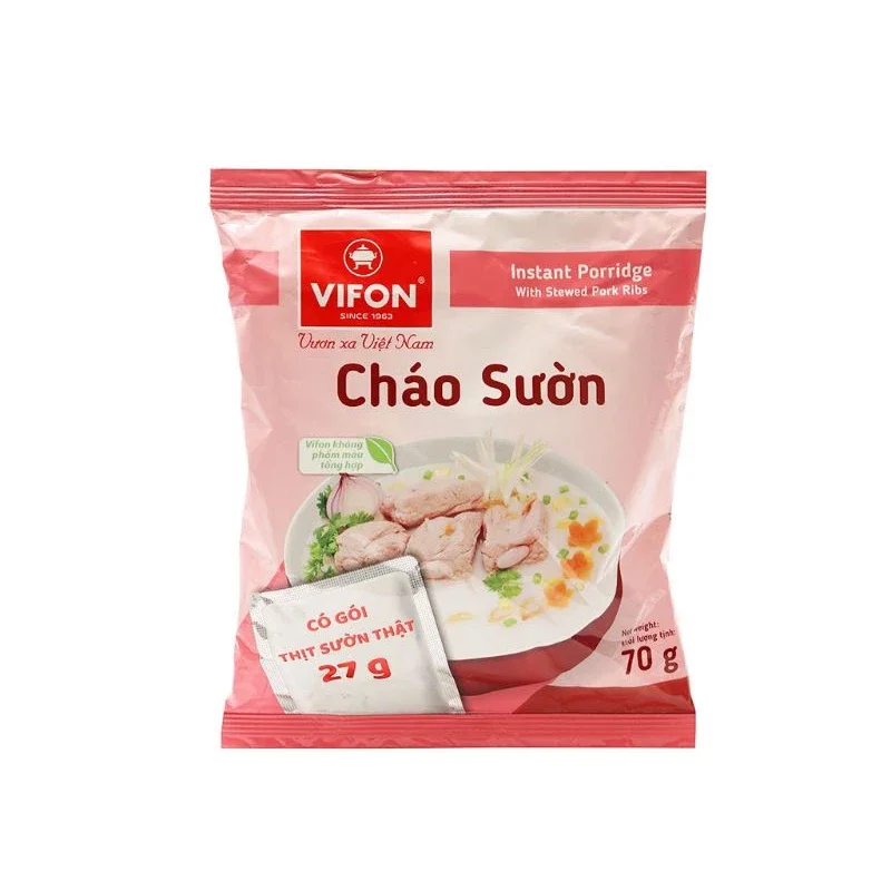 Cháo sườn vifon gói 70g có gói thịt sườn thật