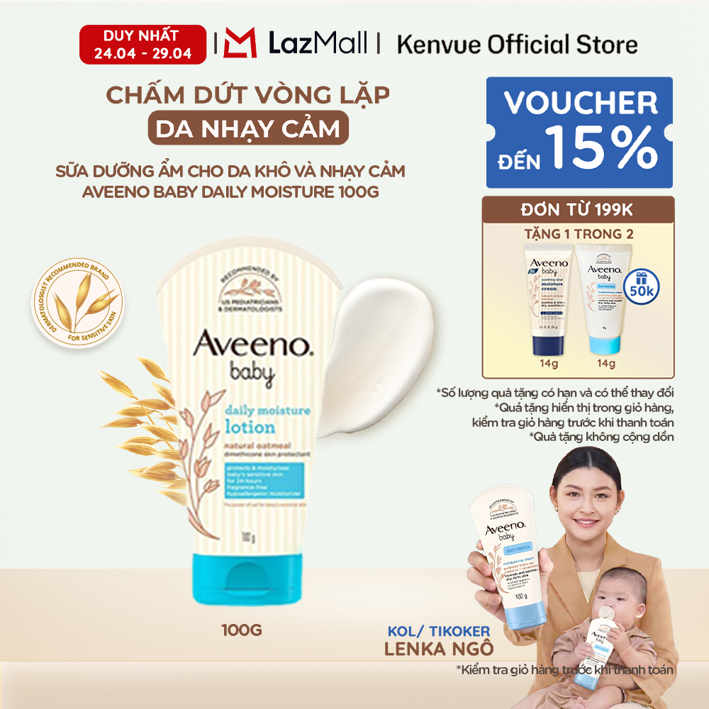 Sữa dưỡng thể Aveeno Baby Daily Moisture Lotion 100g