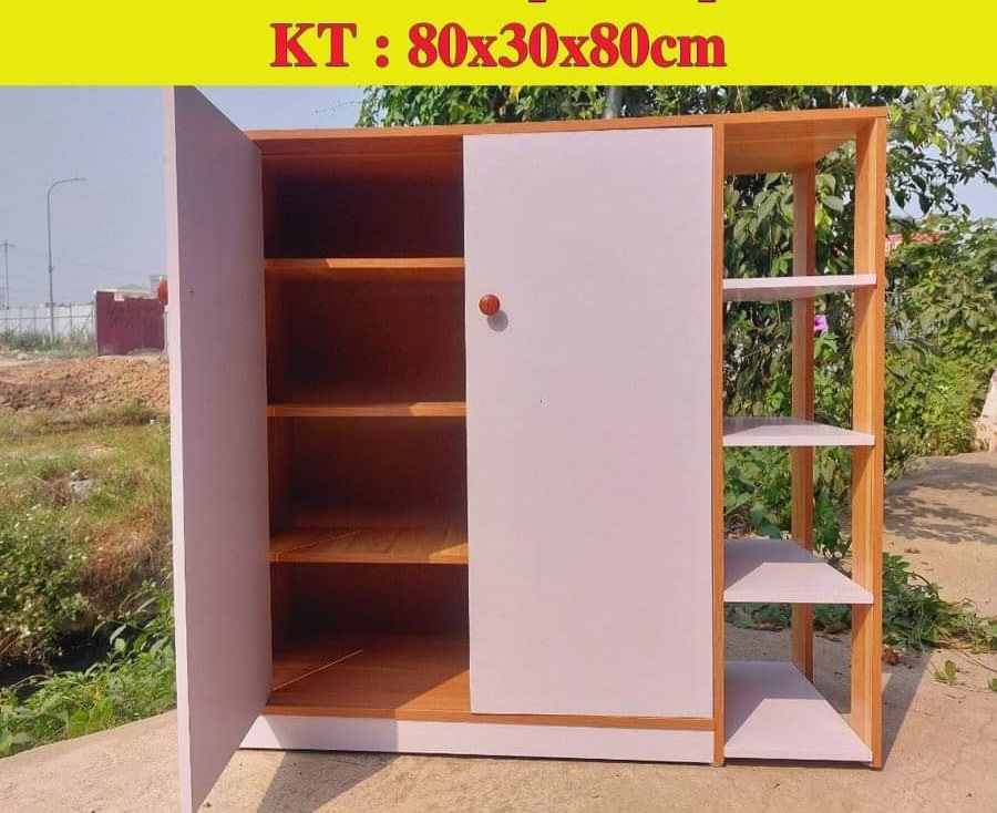 TỦ GIÀY GỖ, TỦ GIÀY CÁNH TRẮNG TO