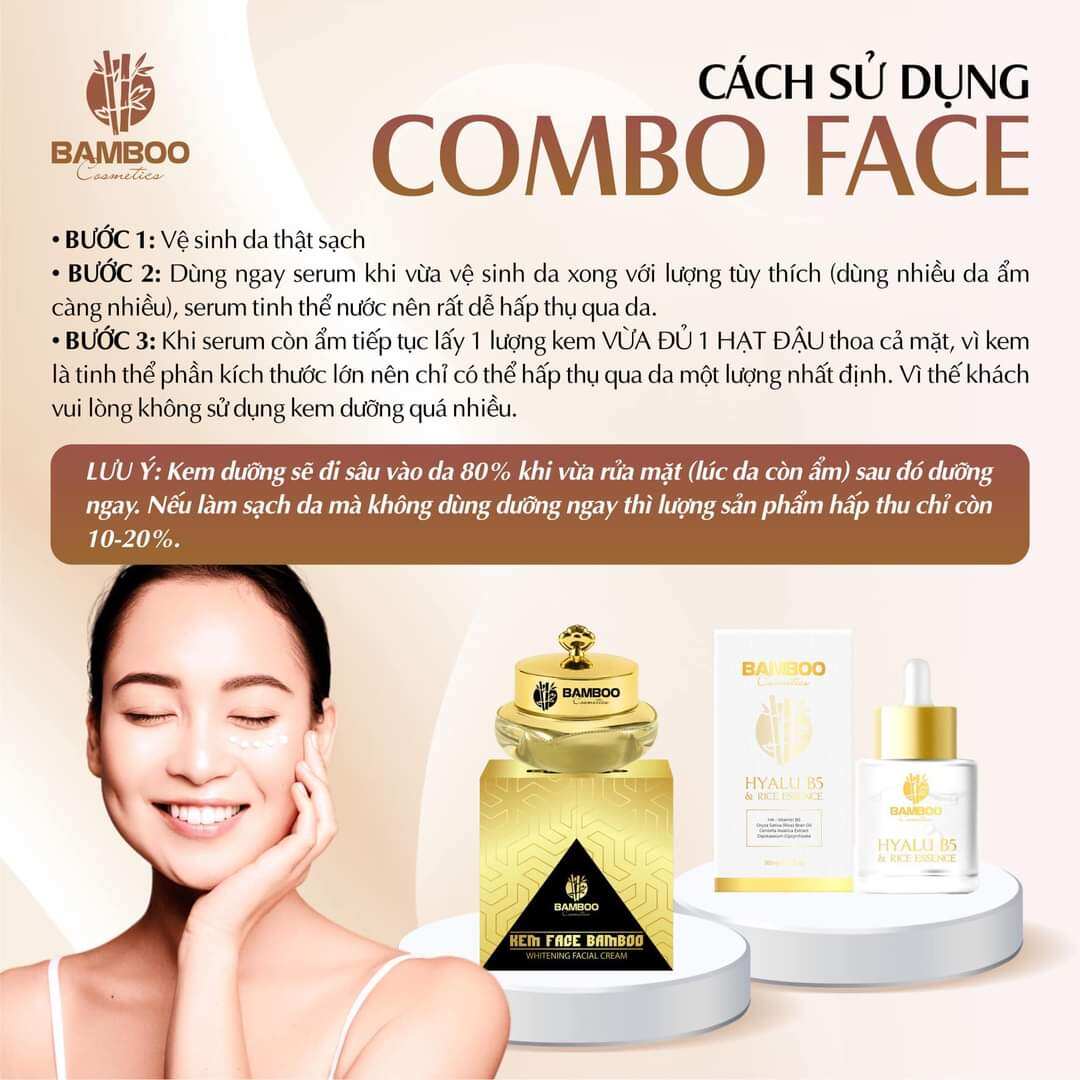 Kem Face Lụa Bamboo và Serum Bamboo 💥kèm quà💥   | Bamboo Hyalu B5 & Rice Essence   | Dưỡng da & Serum   | Làm đẹp > Chăm sóc da mặt > Dưỡng da & Serum