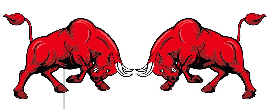 Cặp tem decal bò tót dán xe( SL 2 TEM DÁN 2 BÊN)