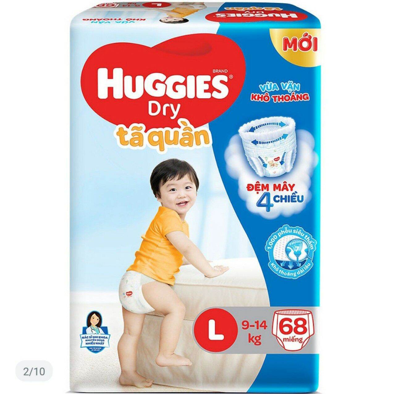 Tả quần huggies size L68 date mới