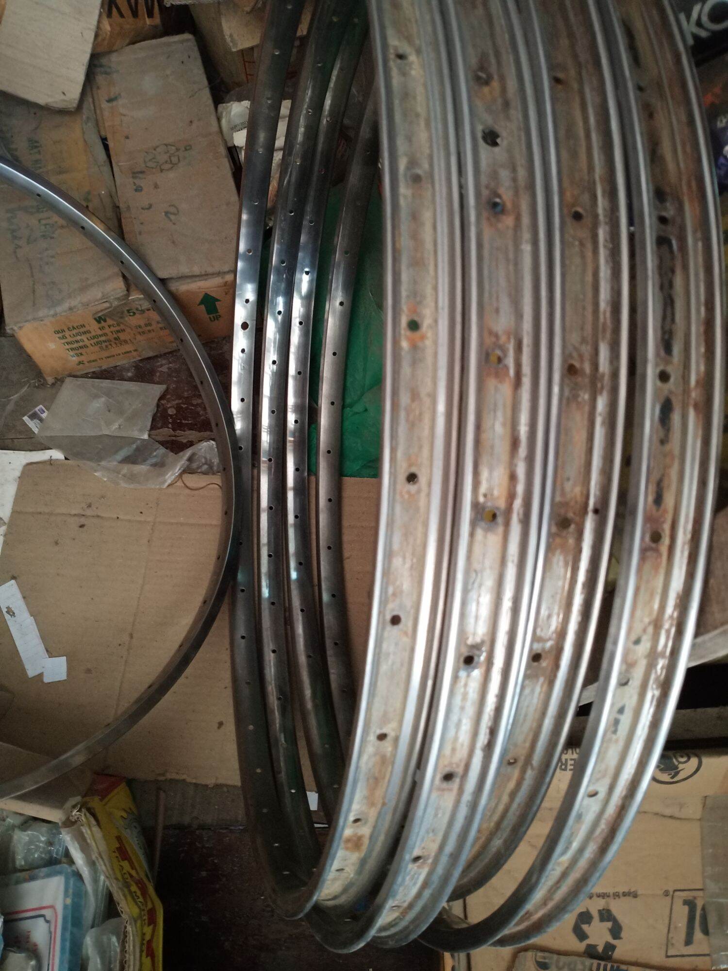 1 cặp vành inox 660 26*13/8 xe đạp nhật bãi đẹp
