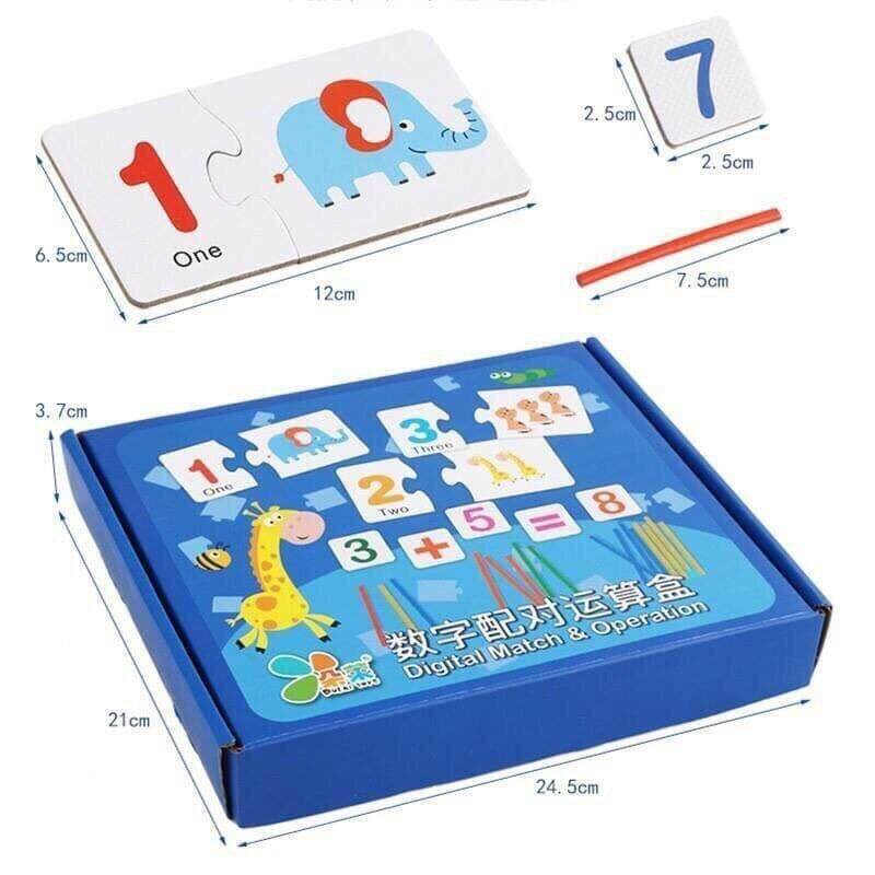 Bộ que tính kèm số cho bé học toán
