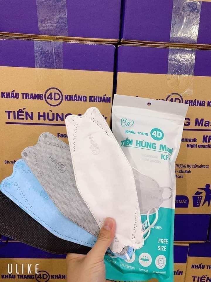 Khẩu trang kf94 tiến hùng, 1 thùng 300 cái, dày mịn đẹp.