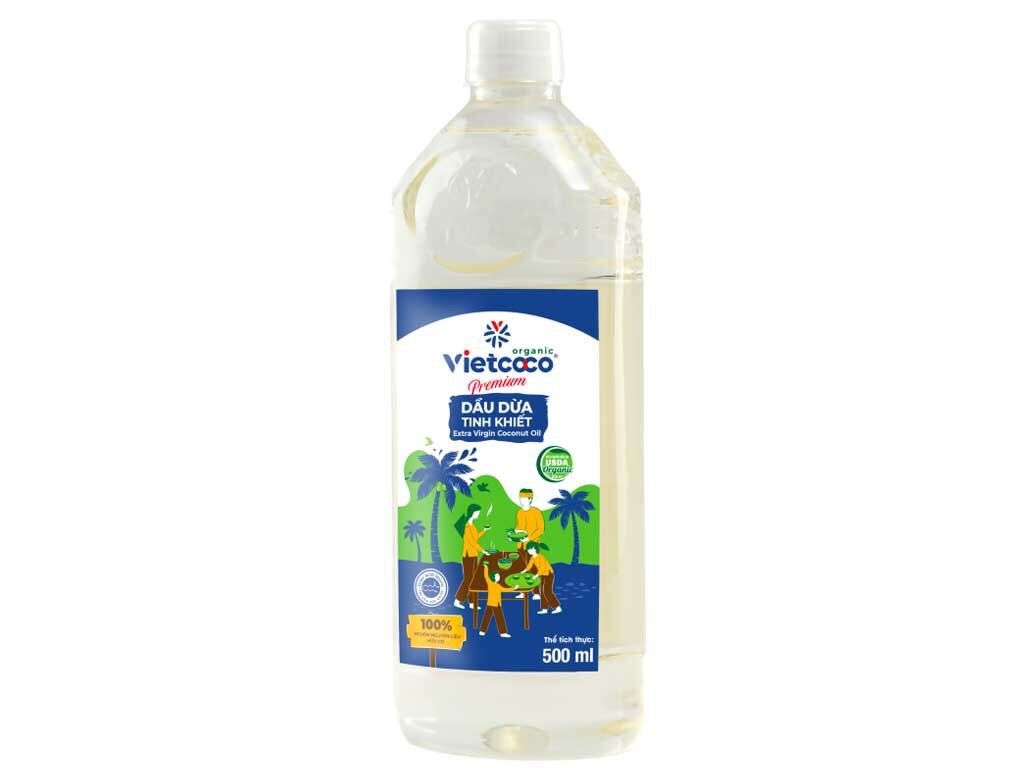 Vietcoco Dầu dừa tinh khiết Coconut Oil 500ml