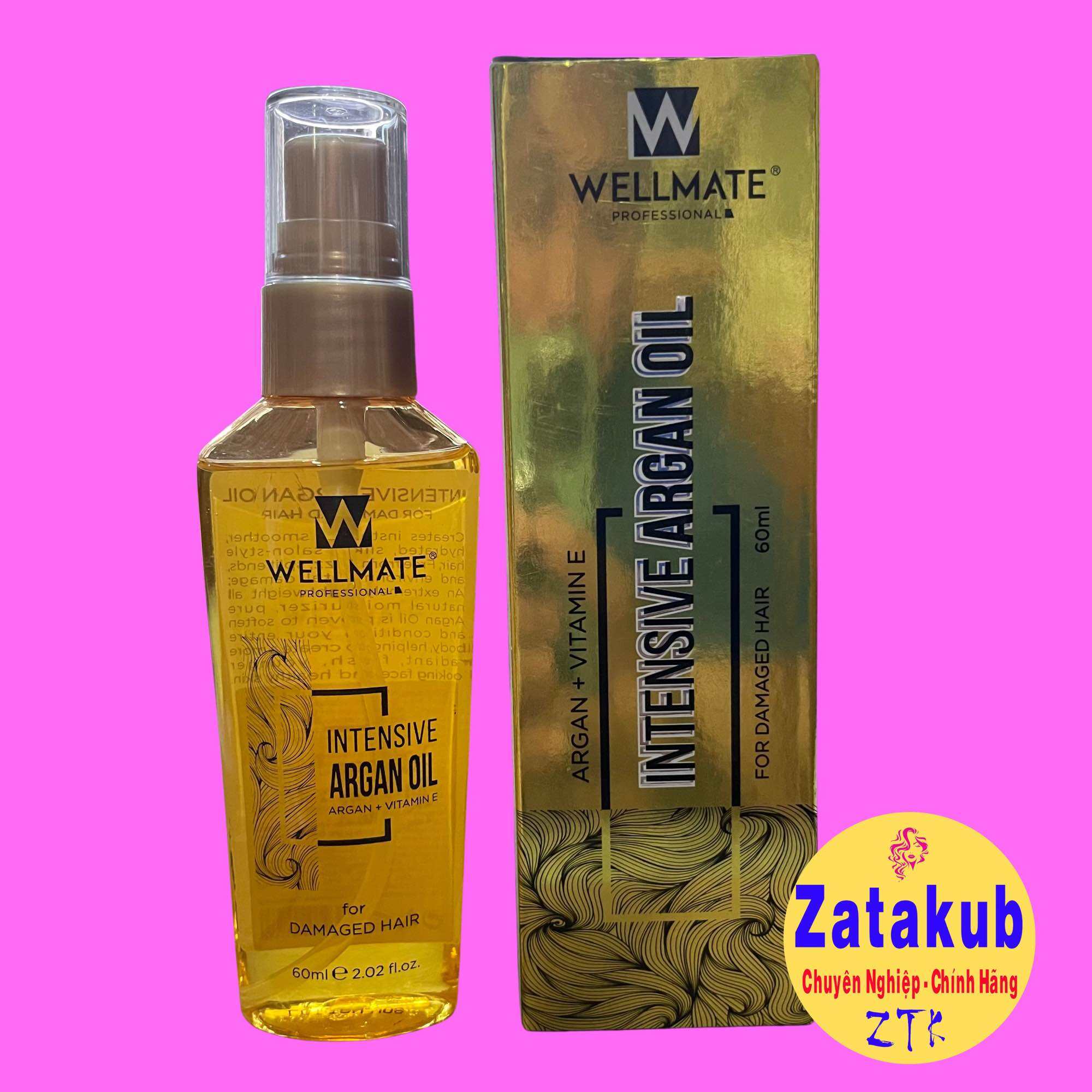 [HCM]Tinh Dầu Dưỡng Phục Hồi Tóc Wellmate Keratin Argan Oil 60ml