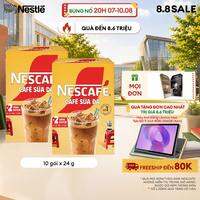 [FREESHIP TOÀN QUỐC] Combo 2 Hộp Cà phê Hòa tan NESCAFÉ CAFÉ SỮA ĐÁ 10 gói Nhân đôi sánh quyện