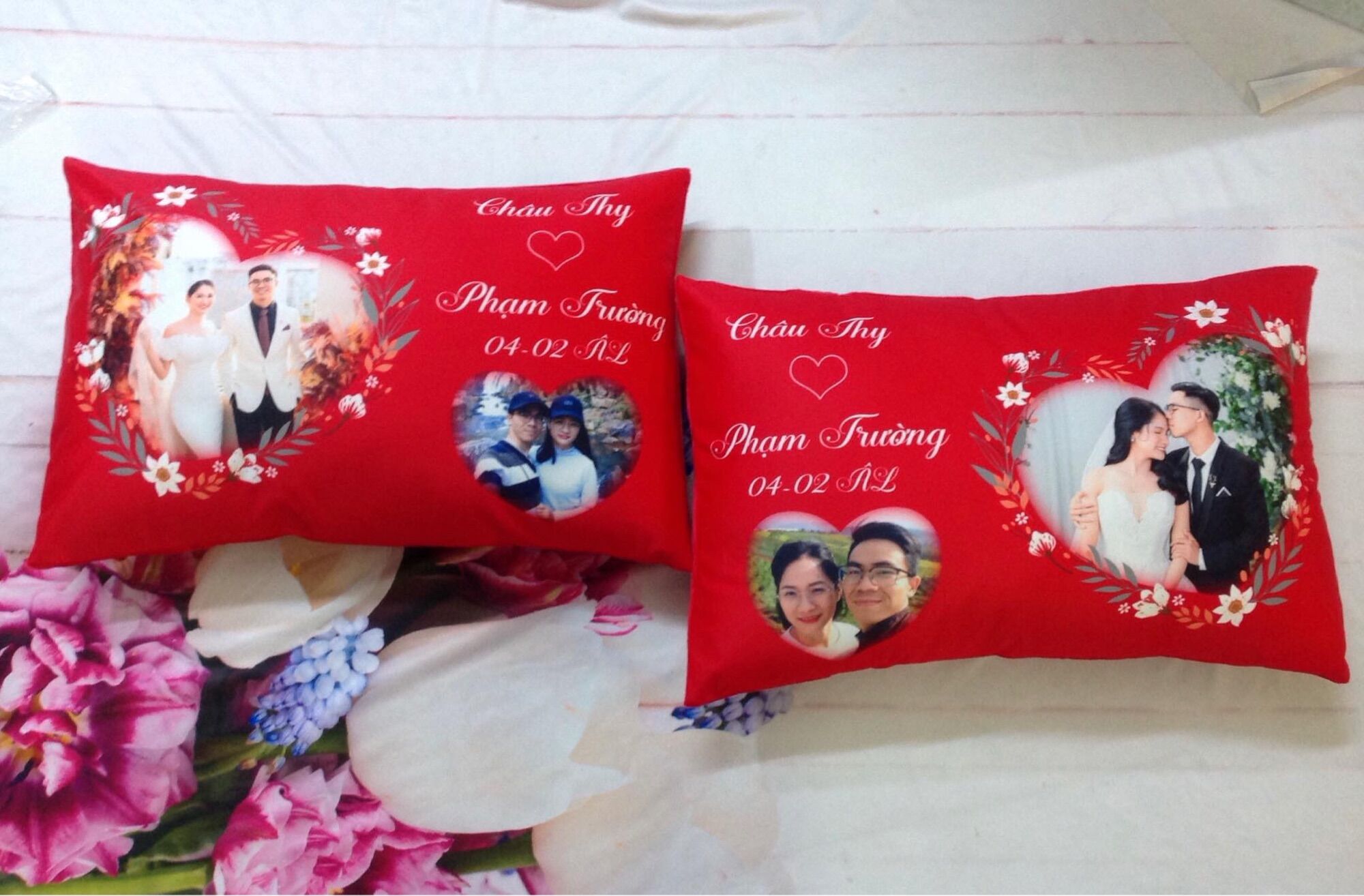 Vỏ gối in hình theo yêu cầu
