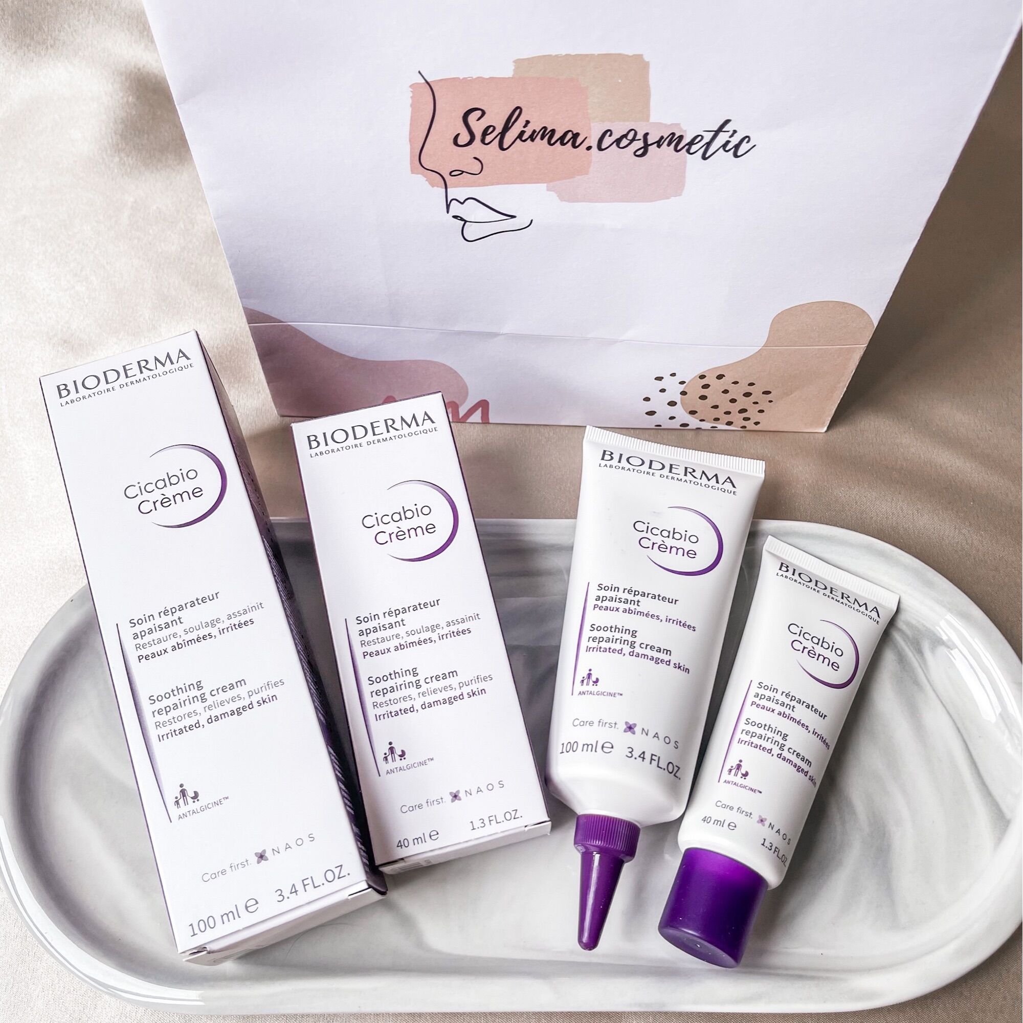 Kem Dưỡng Tím Bioderma Cicabio Cream 40ml