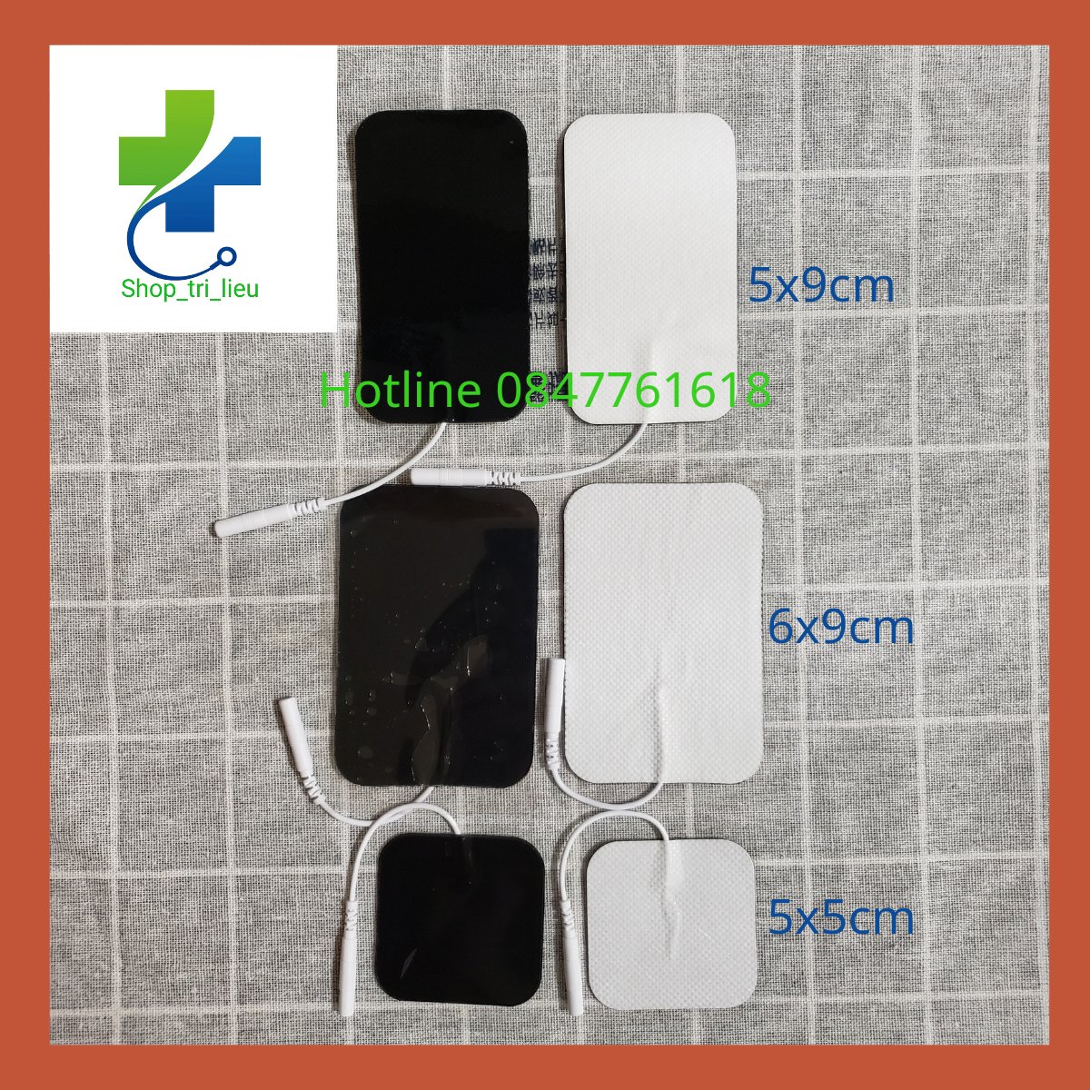 Miếng dán xung điện massage 5x5cm 5x9cm 6x9cm dùng cho máy vật lý trị liệu