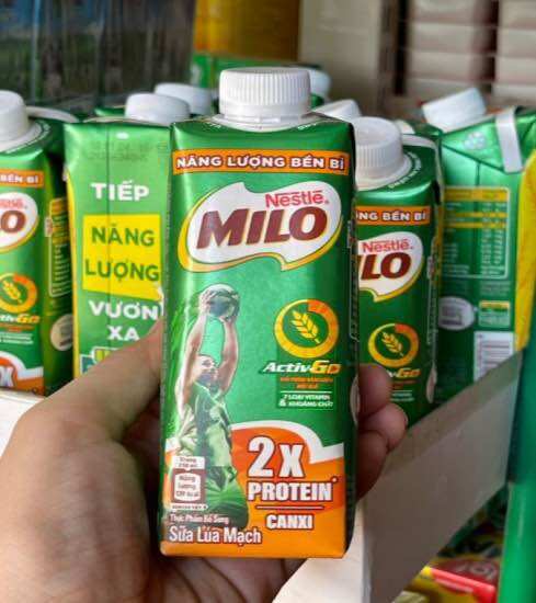 Combo 3 hộp sữa Milo lúa mạch có đường 210ml
