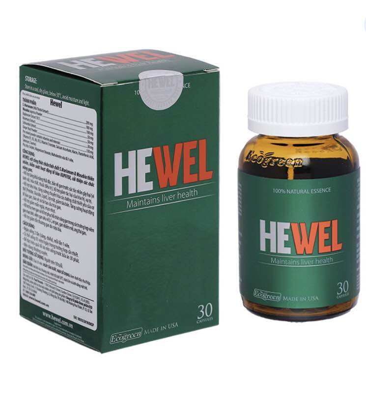 Hewel hỗ trợ giải độc gan, hạ men gan chai 30 viên