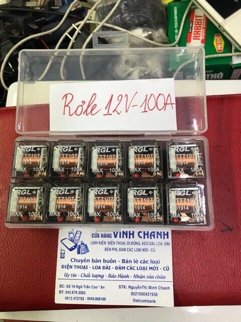 2 con Rơle 12V 5 chân 100A