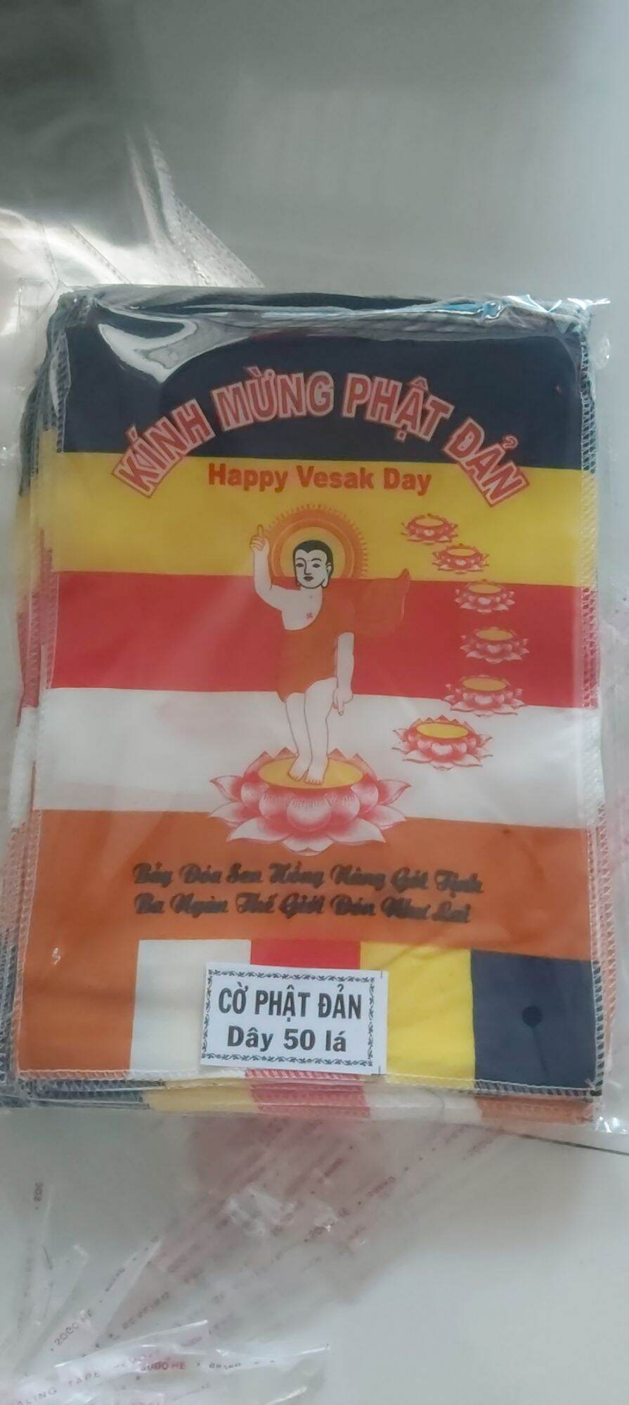 [HCM]Cờ dây Phật đản ( dây 50 lá )