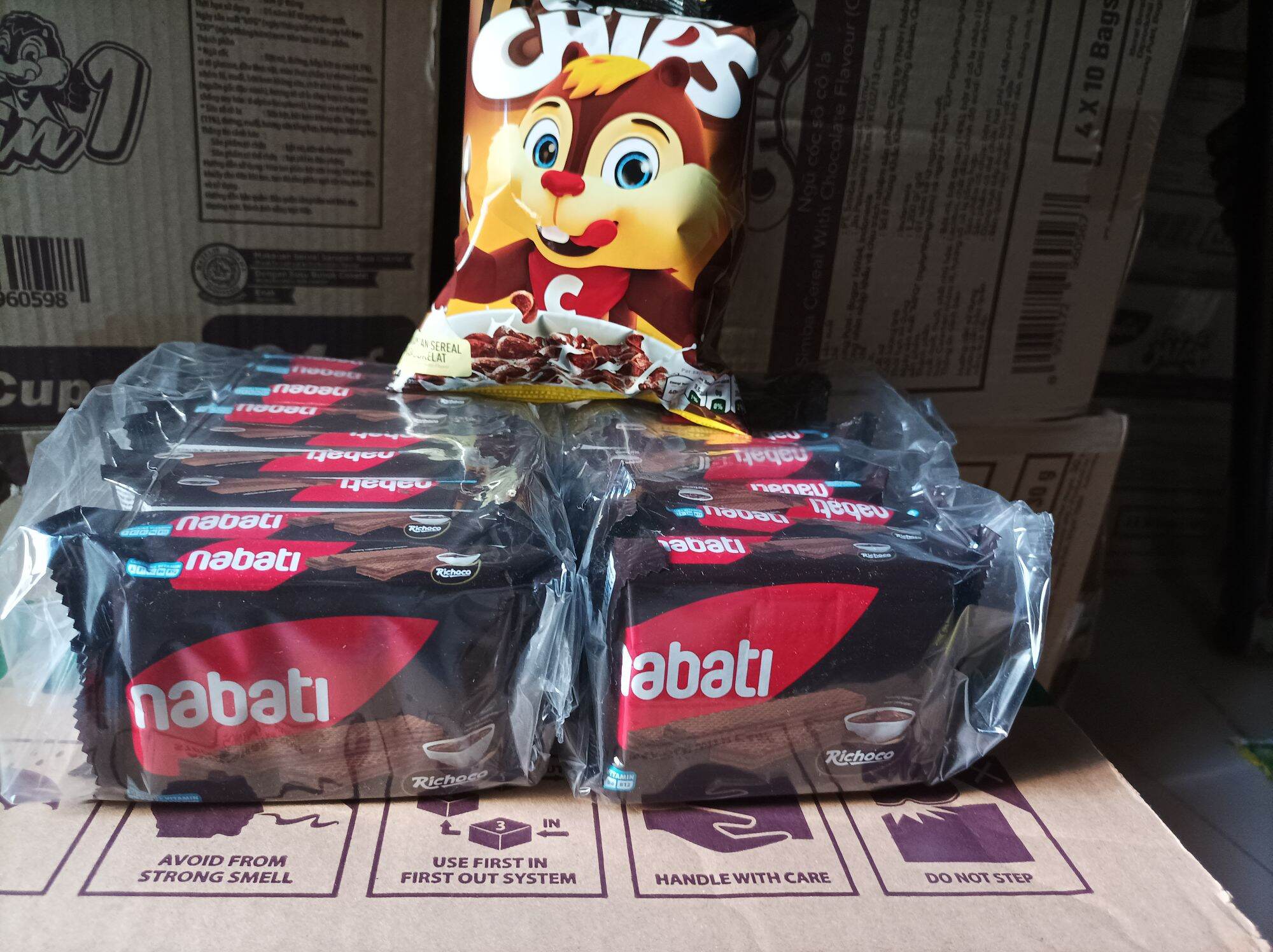 Sỉ thùng Snack ngũ cốc Nabati Simba vị socola (40 gói)