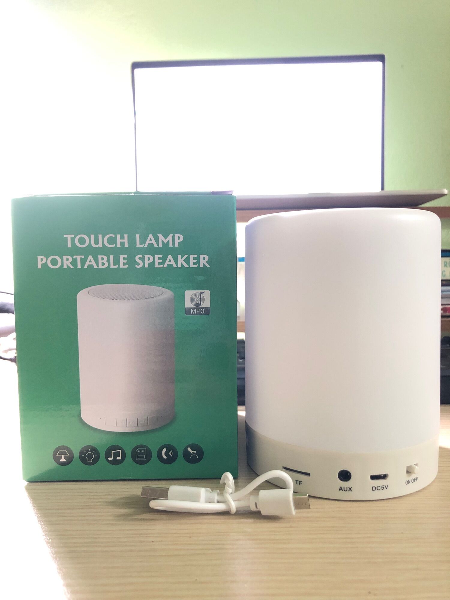 Loa Bluetooth Đèn Ngủ, Đèn Led Cảm Ứng Đổi Màu PPD-01