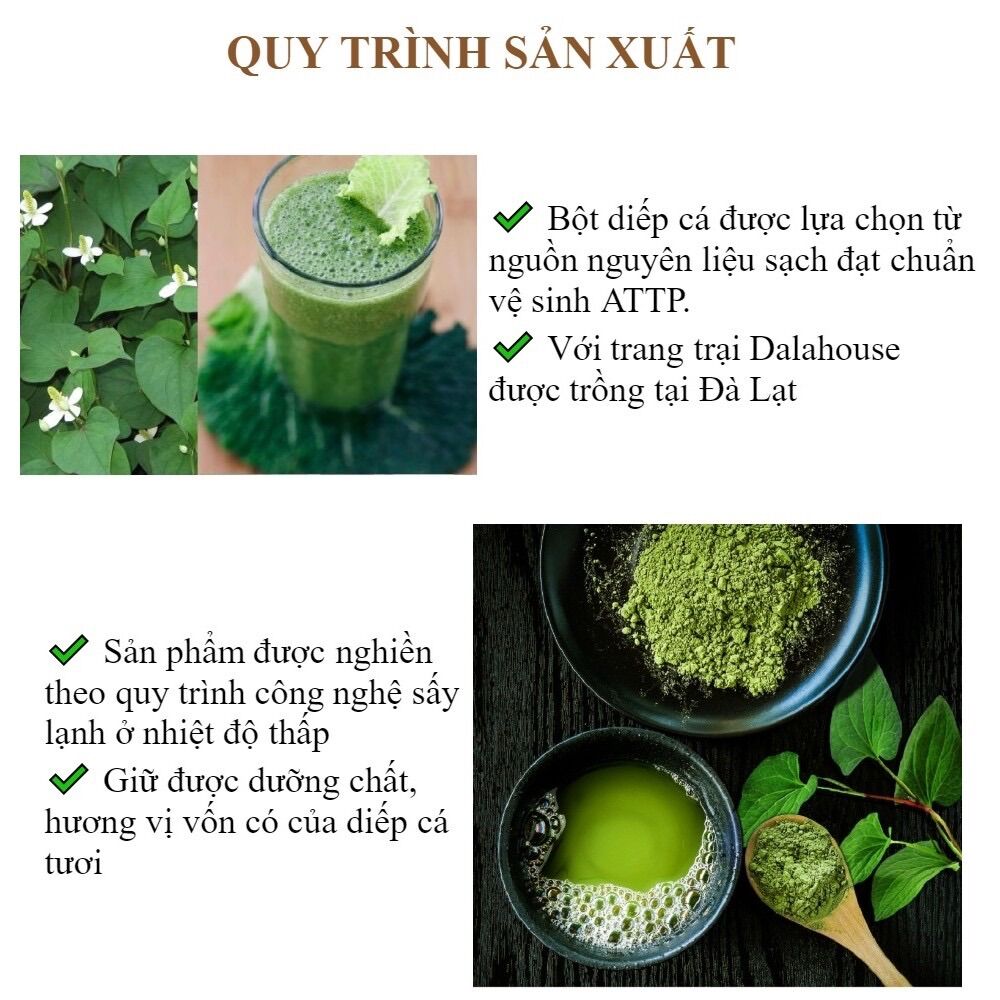 Bột diếp cá nguyên chất hộp 250gr